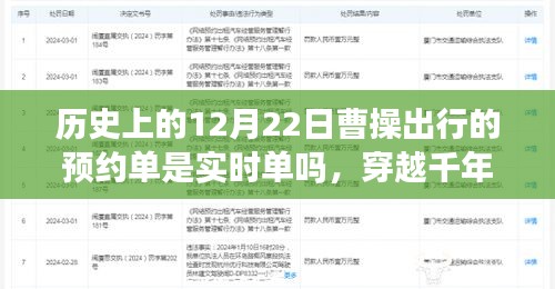 穿越千年迷霧,探尋曹操出行預(yù)約單背后的故事與小巷風(fēng)味——?dú)v史上的12月22日曹操出行預(yù)約單解析