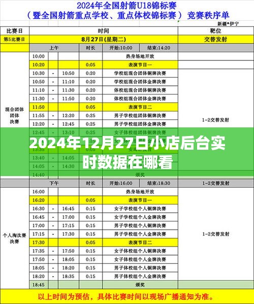 2024年12月27日小店后臺數據實時查看指南