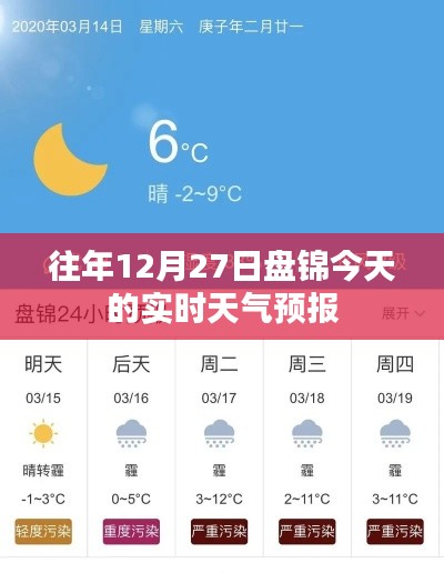 盤錦12月27日天氣預報實時更新