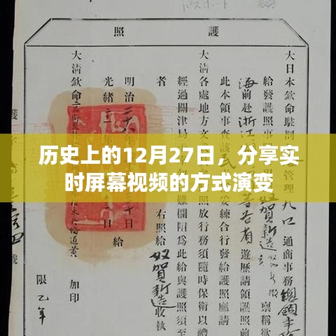 歷史上的12月27日，屏幕視頻分享方式的演變