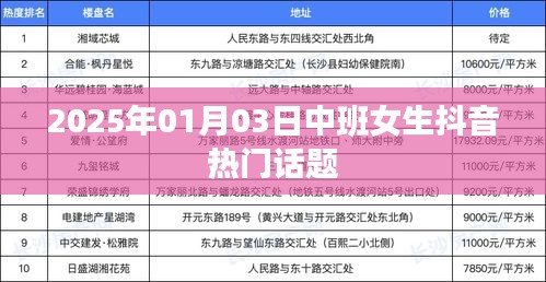 中班女生抖音熱門話題大揭秘(2025年1月3日)
