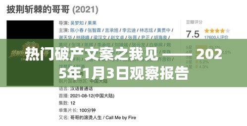 熱門破產(chǎn)文案深度解析,觀察報告觀察報告