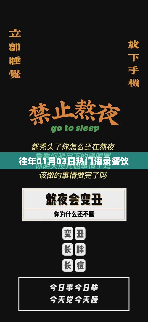 『歷年1月3日熱門語錄風靡餐飲界』