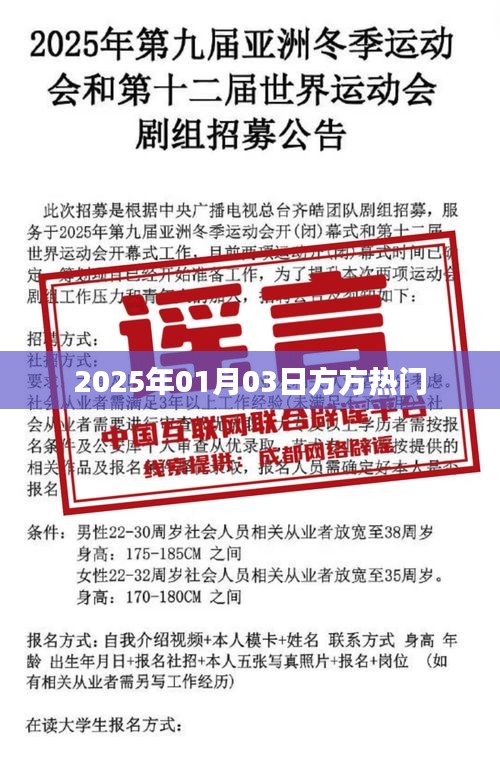 方方熱門事件，2025年1月3日揭秘。，簡(jiǎn)潔明了，突出了核心內(nèi)容，符合您的要求。