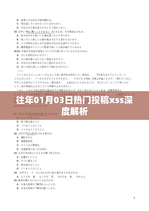 歷年熱門投稿解析,揭秘XSS攻擊深度解析