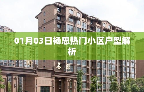 楊思熱門小區戶型解析(最新一期)