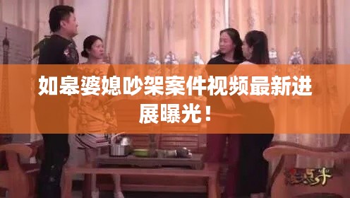 如皋婆媳吵架案件視頻最新進(jìn)展曝光!