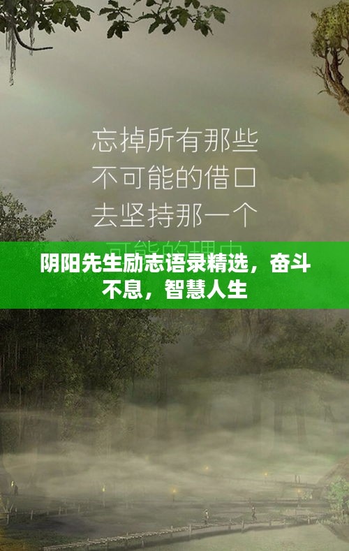 陰陽先生勵志語錄精選,奮斗不息,智慧人生