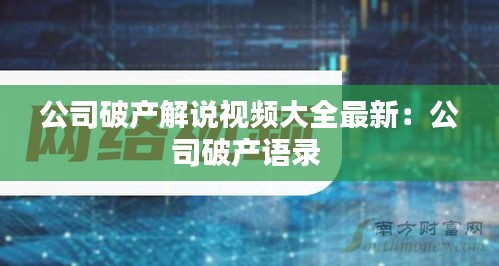 公司破產解說視頻大全最新:公司破產語錄