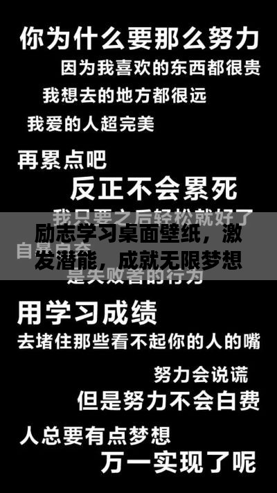 勵志學習桌面壁紙,激發潛能,成就無限夢想!