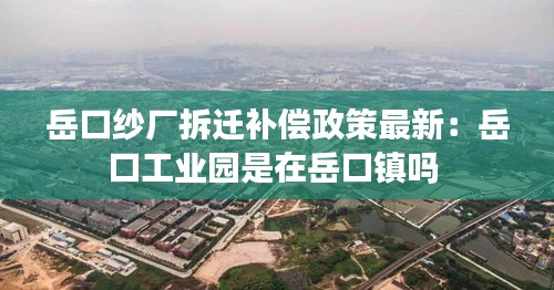 岳口紗廠拆遷補償政策最新:岳口工業(yè)園是在岳口鎮(zhèn)嗎