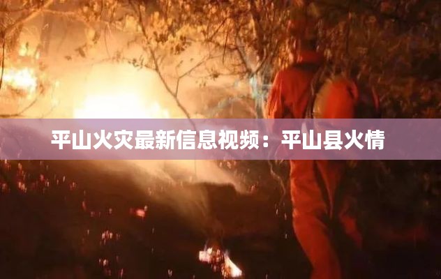 平山火災(zāi)最新信息視頻:平山縣火情