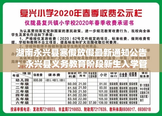 湖南永興縣寒假放假最新通知公告:永興縣義務教育階段新生入學管理平臺