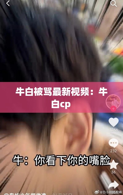 牛白被罵最新視頻:牛白cp