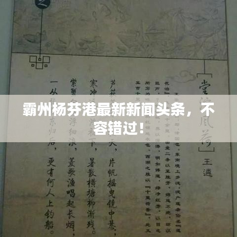 霸州楊芬港最新新聞頭條,不容錯過!