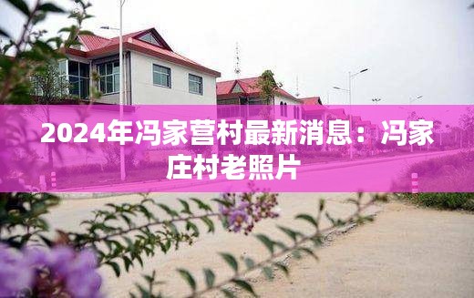 2024年馮家營村最新消息:馮家莊村老照片