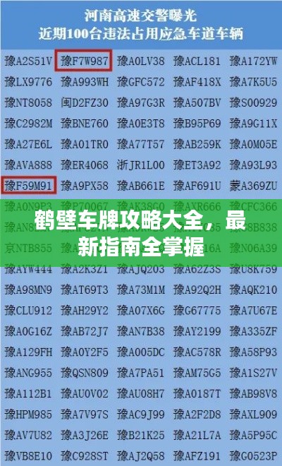 鶴壁車牌攻略大全,最新指南全掌握
