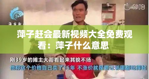 萍子趕會最新視頻大全免費觀看:萍子什么意思