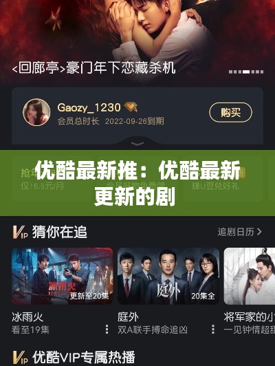 優酷最新推：優酷最新更新的劇 