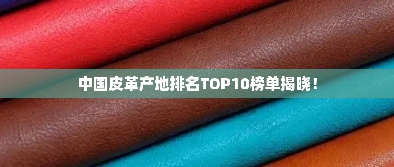 中國皮革產地排名TOP10榜單揭曉！