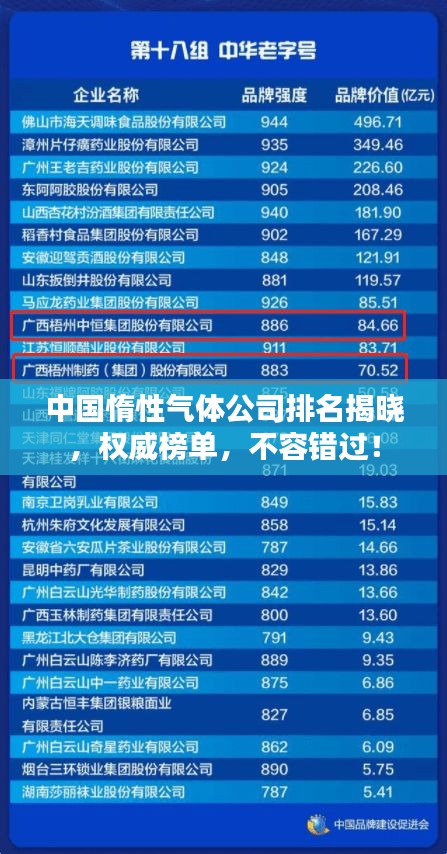中國惰性氣體公司排名揭曉,權威榜單,不容錯過!