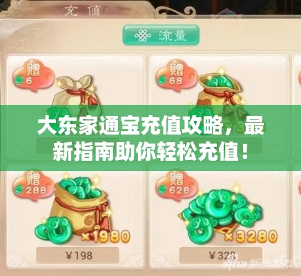 大東家通寶充值攻略,最新指南助你輕松充值!