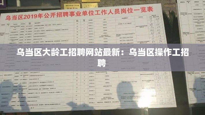 烏當區大齡工招聘網站最新:烏當區操作工招聘