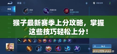 猴子最新賽季上分攻略,掌握這些技巧輕松上分!