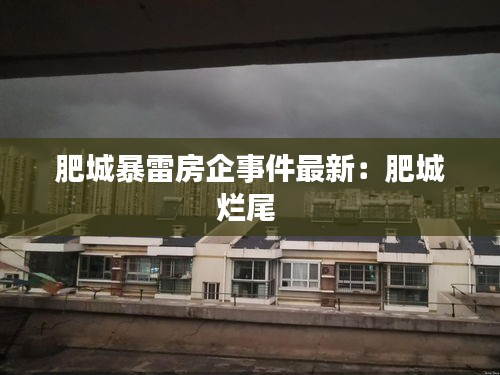 肥城暴雷房企事件最新:肥城爛尾
