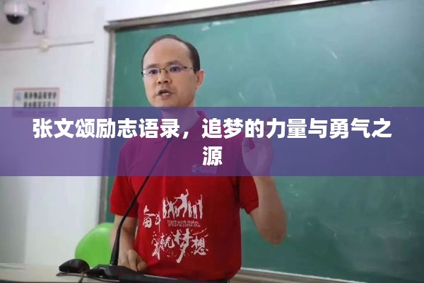 張文頌勵志語錄,追夢的力量與勇氣之源