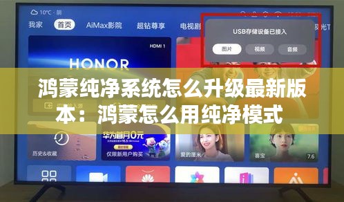 鴻蒙純凈系統怎么升級最新版本:鴻蒙怎么用純凈模式