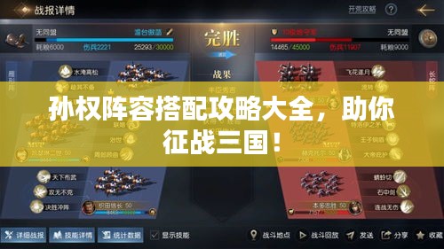 孫權陣容搭配攻略大全,助你征戰三國!