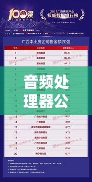 音頻處理器公司排行榜揭曉,權威榜單,不容錯過!