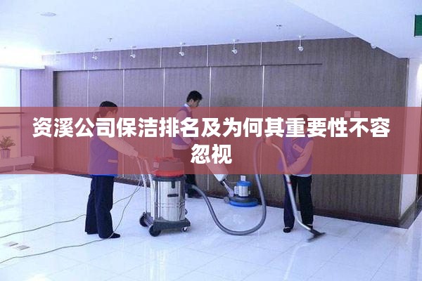 資溪公司保潔排名及為何其重要性不容忽視