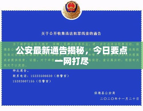 公安最新通告揭秘,今日要點一網打盡
