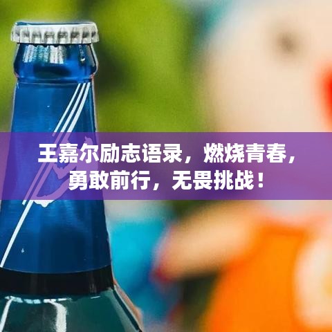 王嘉爾勵志語錄,燃燒青春,勇敢前行,無畏挑戰!