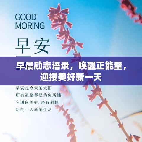 早晨勵志語錄,喚醒正能量,迎接美好新一天