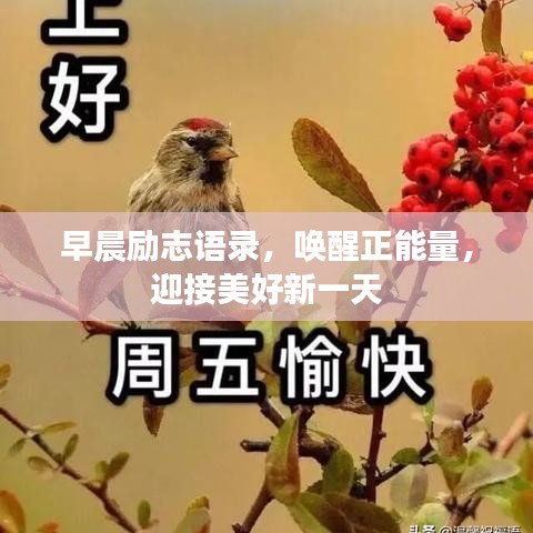 早晨勵志語錄,喚醒正能量,迎接美好新一天
