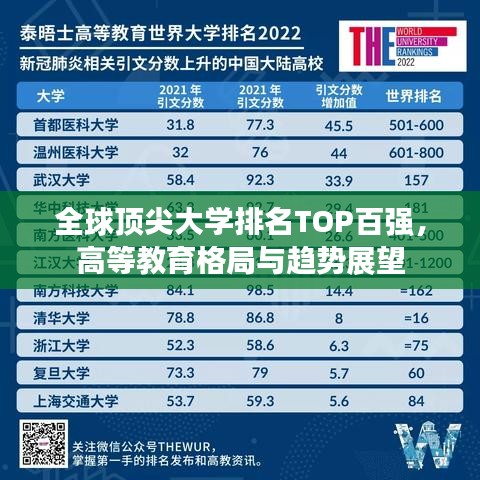 全球頂尖大學排名TOP百強，高等教育格局與趨勢展望