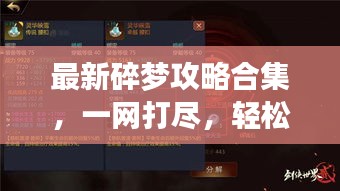 最新碎夢攻略合集,一網打盡,輕松掌握游戲技巧!