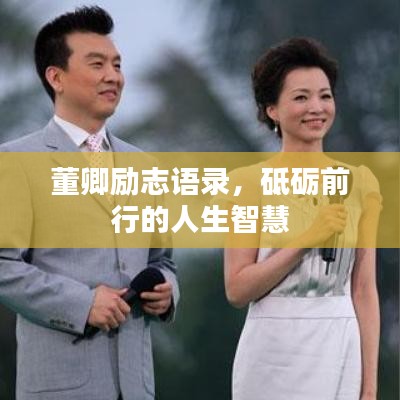 董卿勵志語錄,砥礪前行的人生智慧