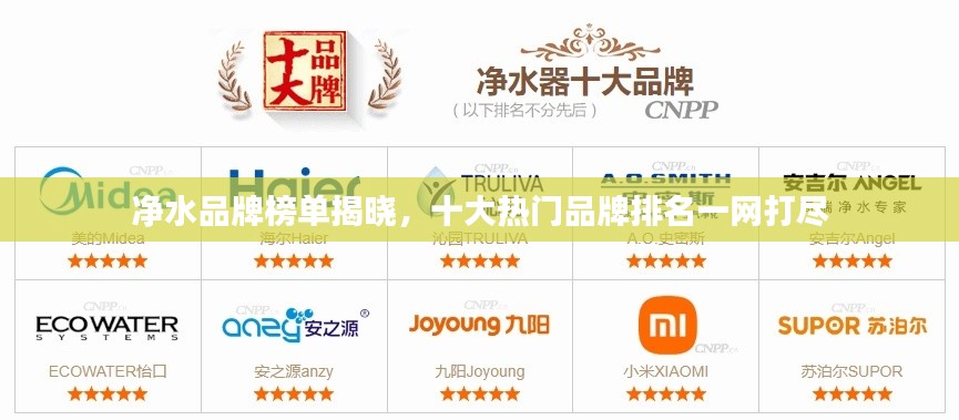 凈水品牌榜單揭曉,十大熱門品牌排名一網打盡