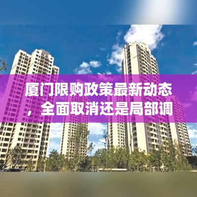 廈門限購政策最新動態,全面取消還是局部調整?最新消息解讀!