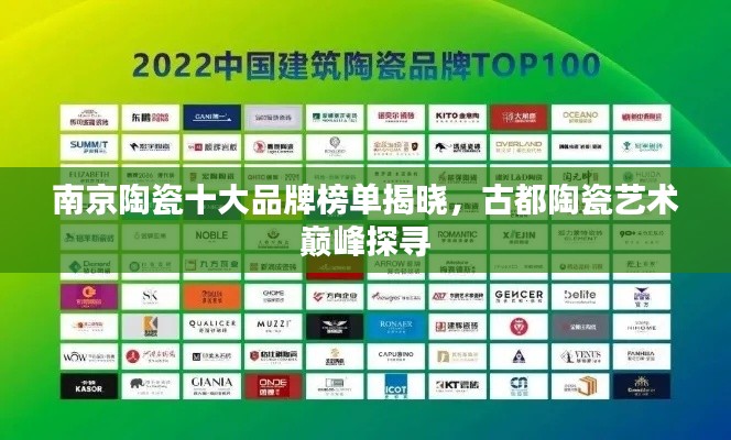 南京陶瓷十大品牌榜單揭曉,古都陶瓷藝術巔峰探尋