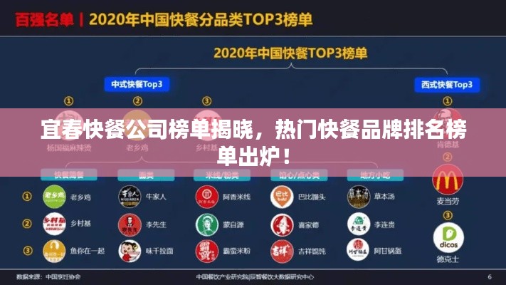 宜春快餐公司榜單揭曉,熱門快餐品牌排名榜單出爐!