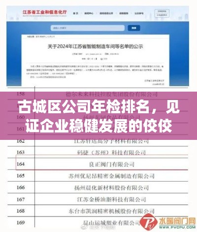 古城區公司年檢排名,見證企業穩健發展的佼佼者