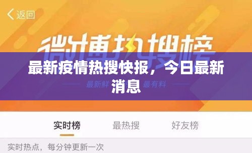 最新疫情熱搜快報,今日最新消息