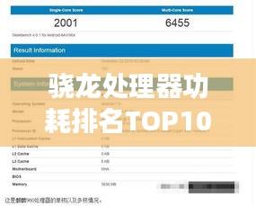 驍龍處理器功耗排名TOP10,性能與能耗比大解析!
