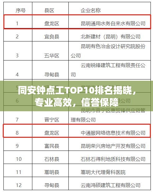 同安鐘點(diǎn)工TOP10排名揭曉,專業(yè)高效,信譽(yù)保障