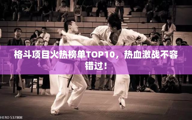 格斗項(xiàng)目火熱榜單TOP10,熱血激戰(zhàn)不容錯(cuò)過!